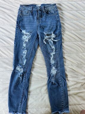 Distressed Blue Women’s Jeans